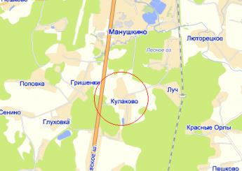 дер. Кулаково на карте дер. Кулаково на карте