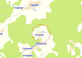 дер. Ольхово на карте дер. Ольхово на карте